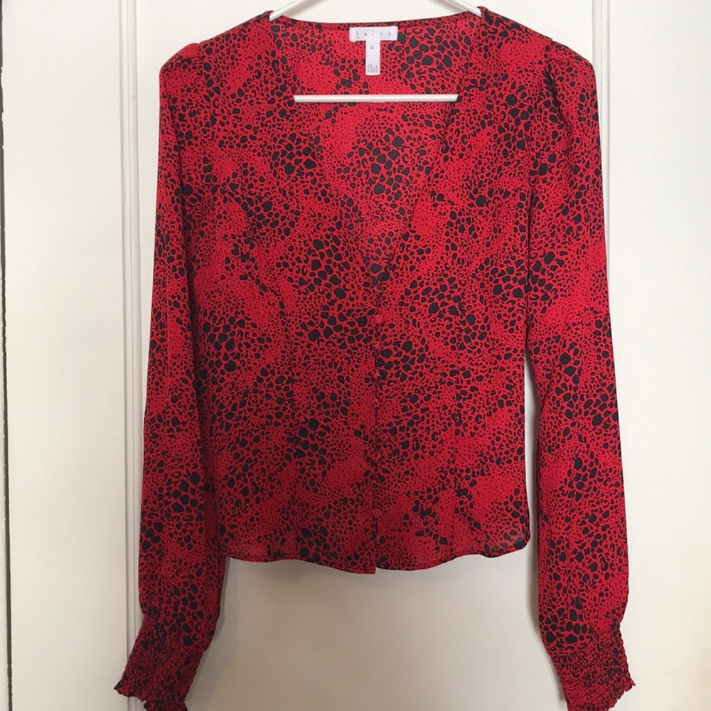 Leith Animal Print Top